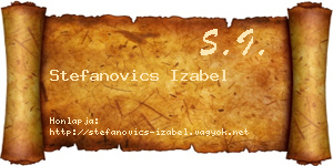 Stefanovics Izabel névjegykártya